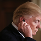 President Donald Trump listens to translation during a joint press conference with Japanese Prime Minister Shinzo Abe at the White House on February 10, 2017 (Getty Images)